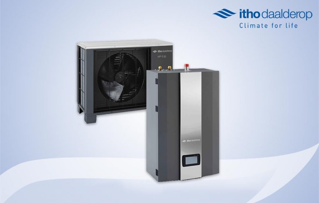 Itho Daalderop HP-S warmtepomp in all-electric en hybride.